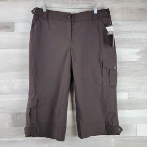 Dalia Collection Dark Coffee Bermuda Dress Shorts Women's 12P NWT